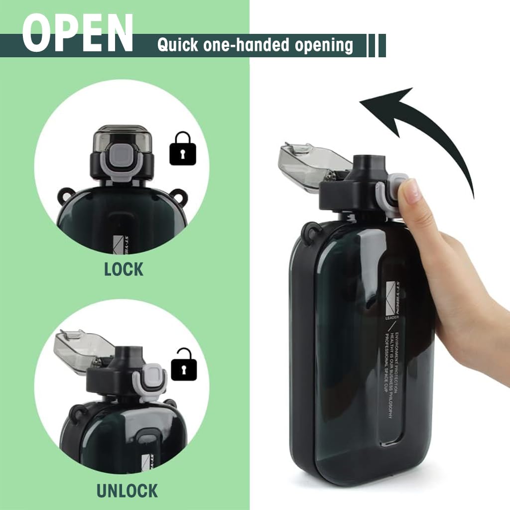 Optifit Water Bottle with Shoulder Strap, Hot & Cold Water Bottle with One Touch Button Lid, BPA Free Water Bottle for Sports, Gym, Outdoor, Travel (Black) Optifit Water Bottle with Shoulder Strap, Hot & Cold Water Bottle with One Touch Button Lid, BPA Free Water Bottle for Sports, Gym, Outdoor, Travel (Black)